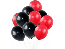 Balionų puokštė - 11 balionų - juoda ir raudona
